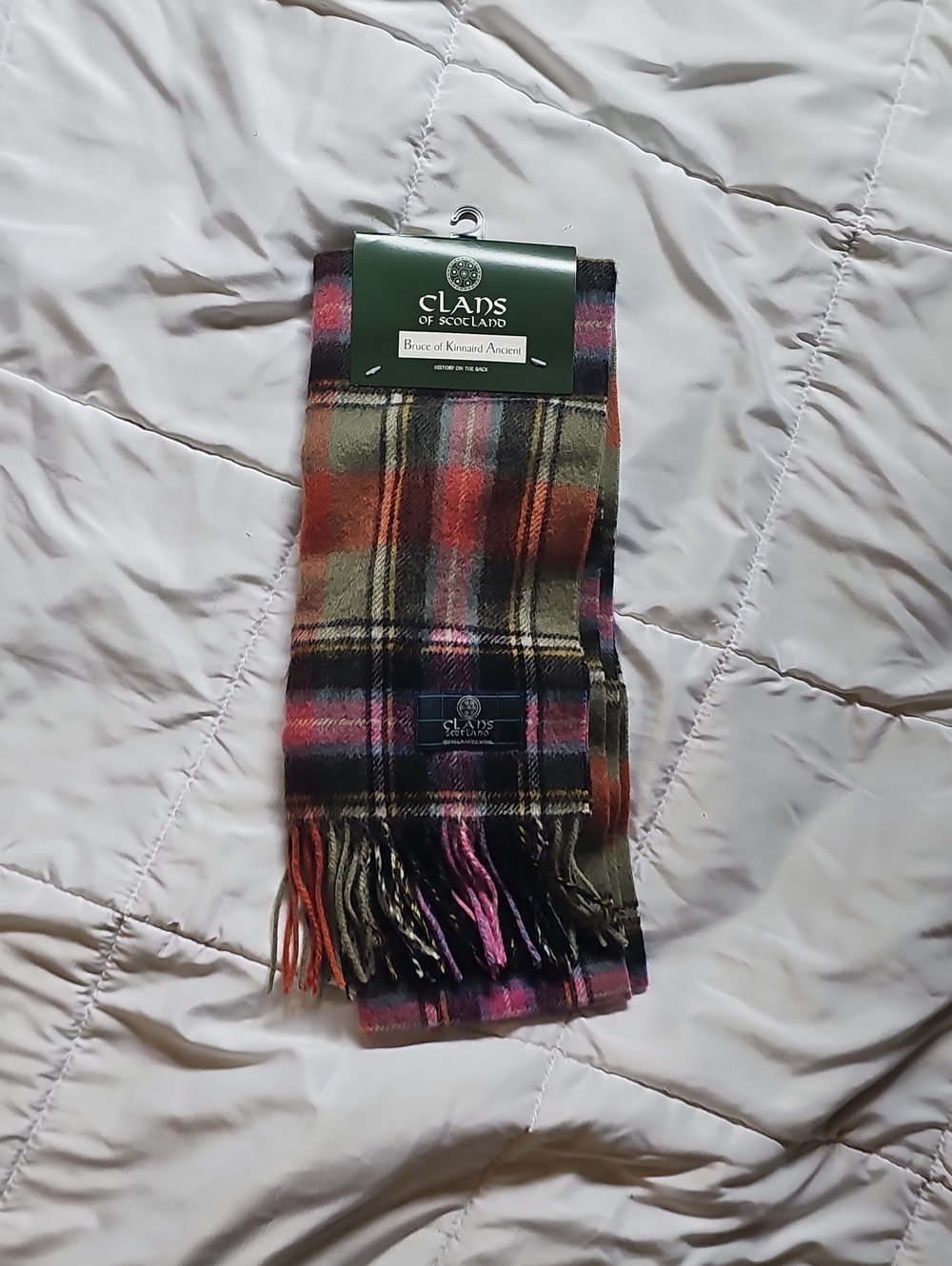 Clans of Scotland Multicolor Tartan Fringe Scarf